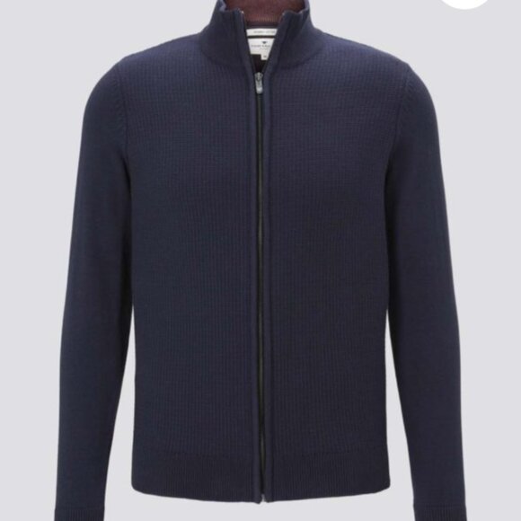 Tom Tailor Full Zip Cardigan 100% Organic Cotton - Picture 1 of 16